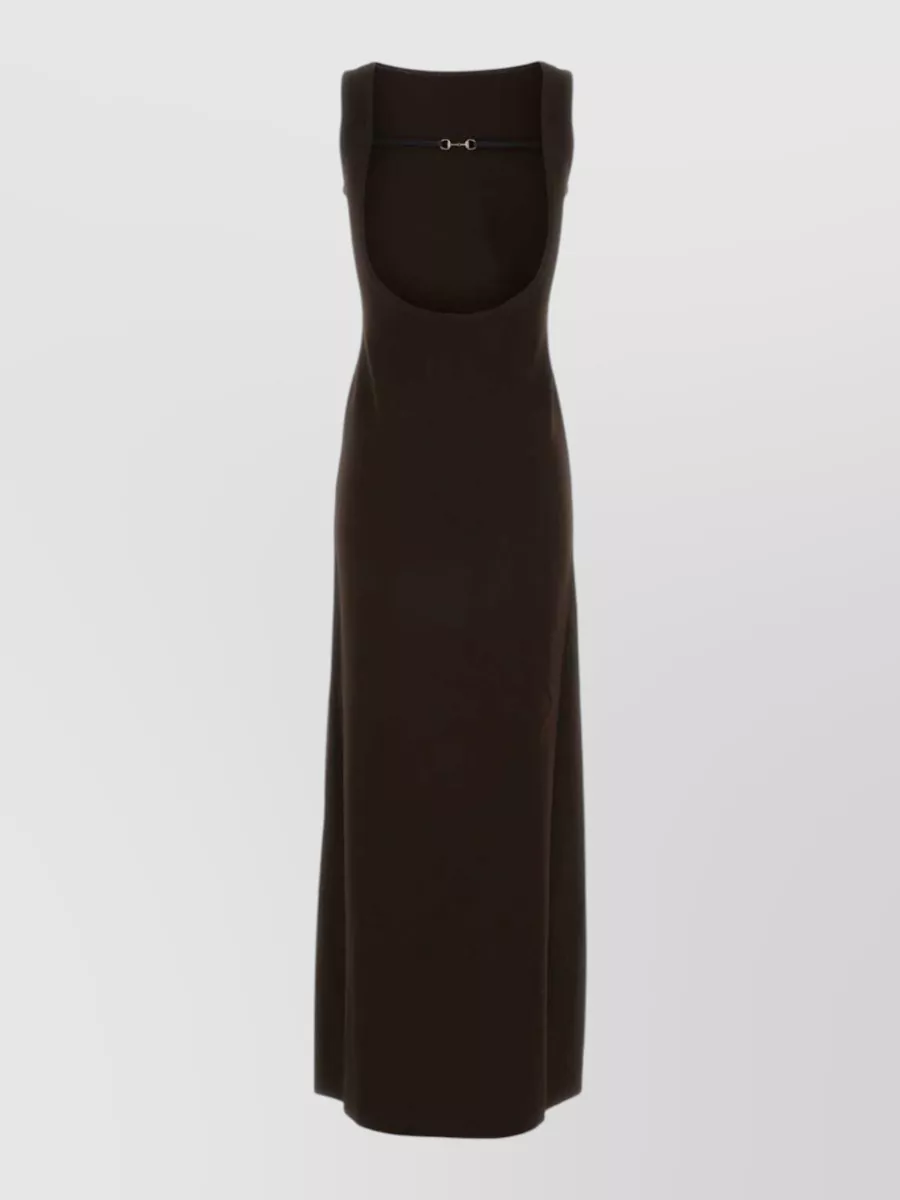 Gucci Long sleeve crystal embellished silk dress | The Fashion Square