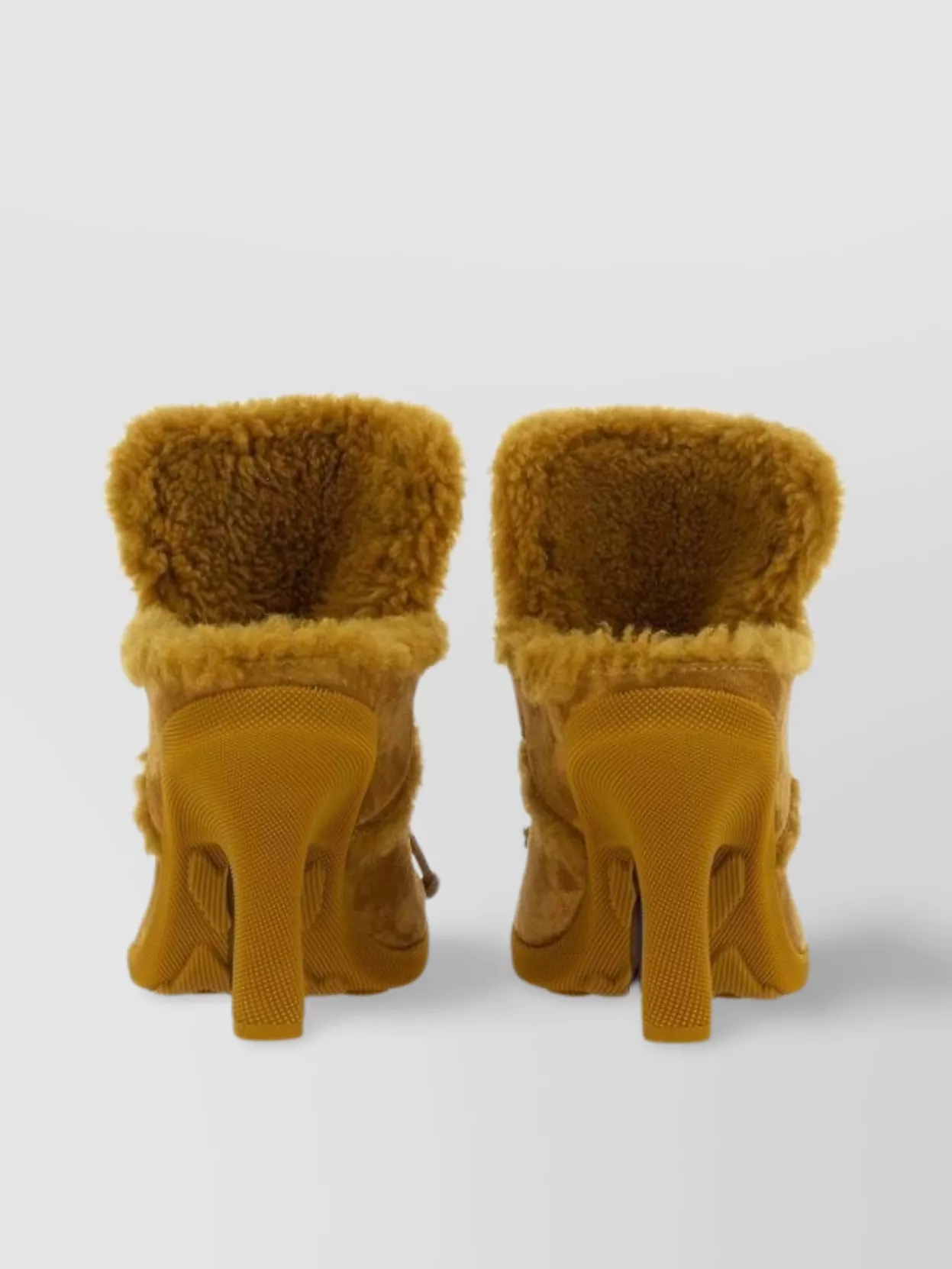 Burberry Highland 90 Mule With Faux Fur Trim
