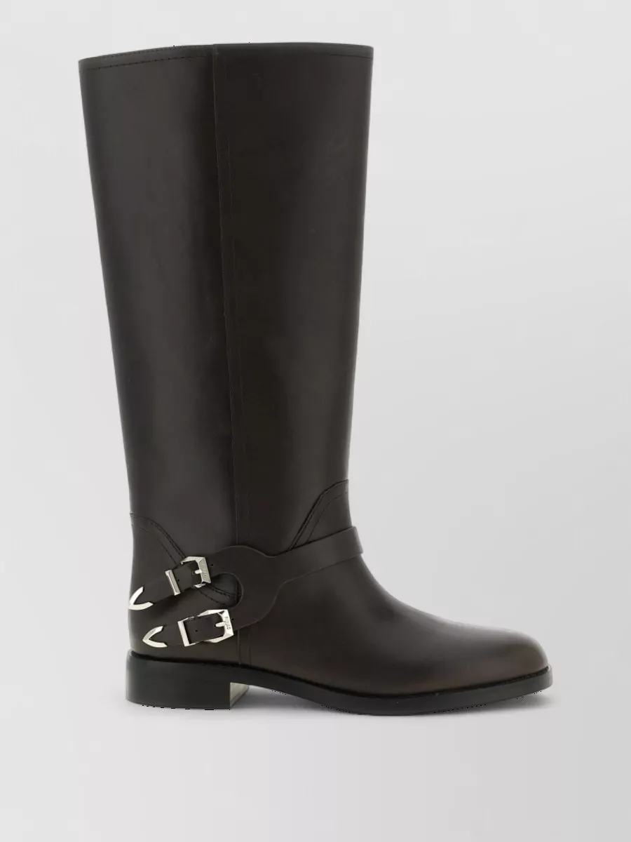 Pinko Leather Cheval Boots