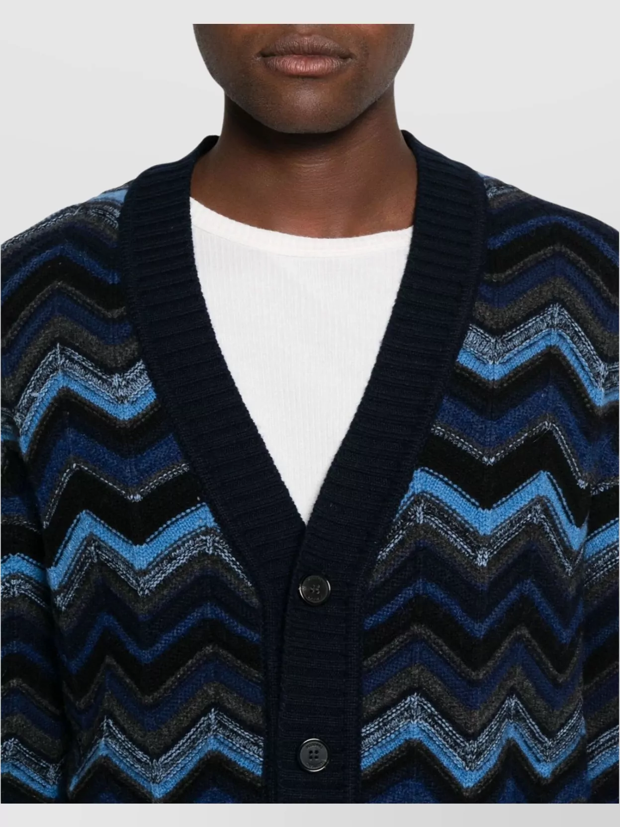Missoni Chevron Pattern Long Sleeve Cardigan