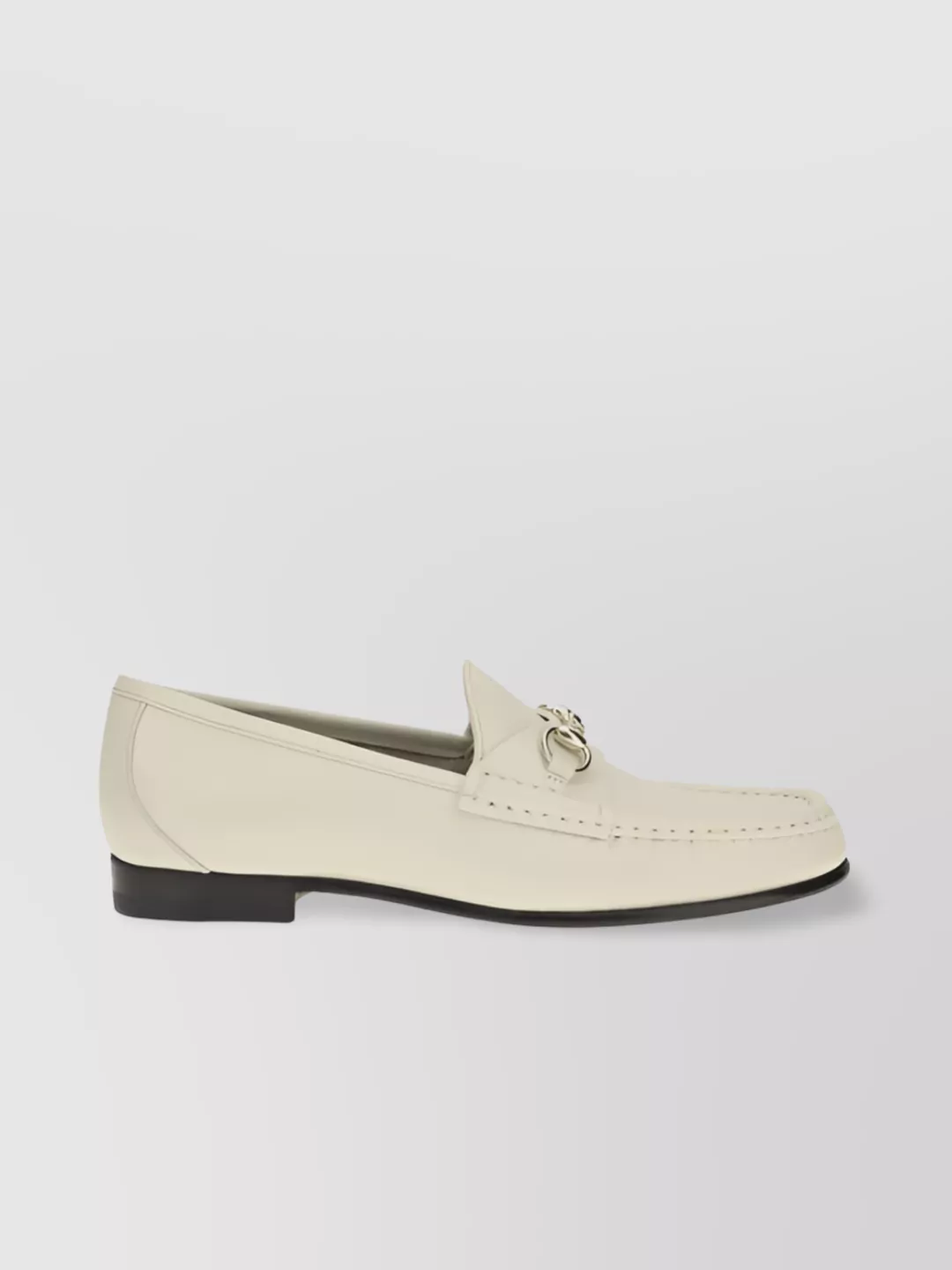 Gucci Leather Loafers Gold-Tone Detail