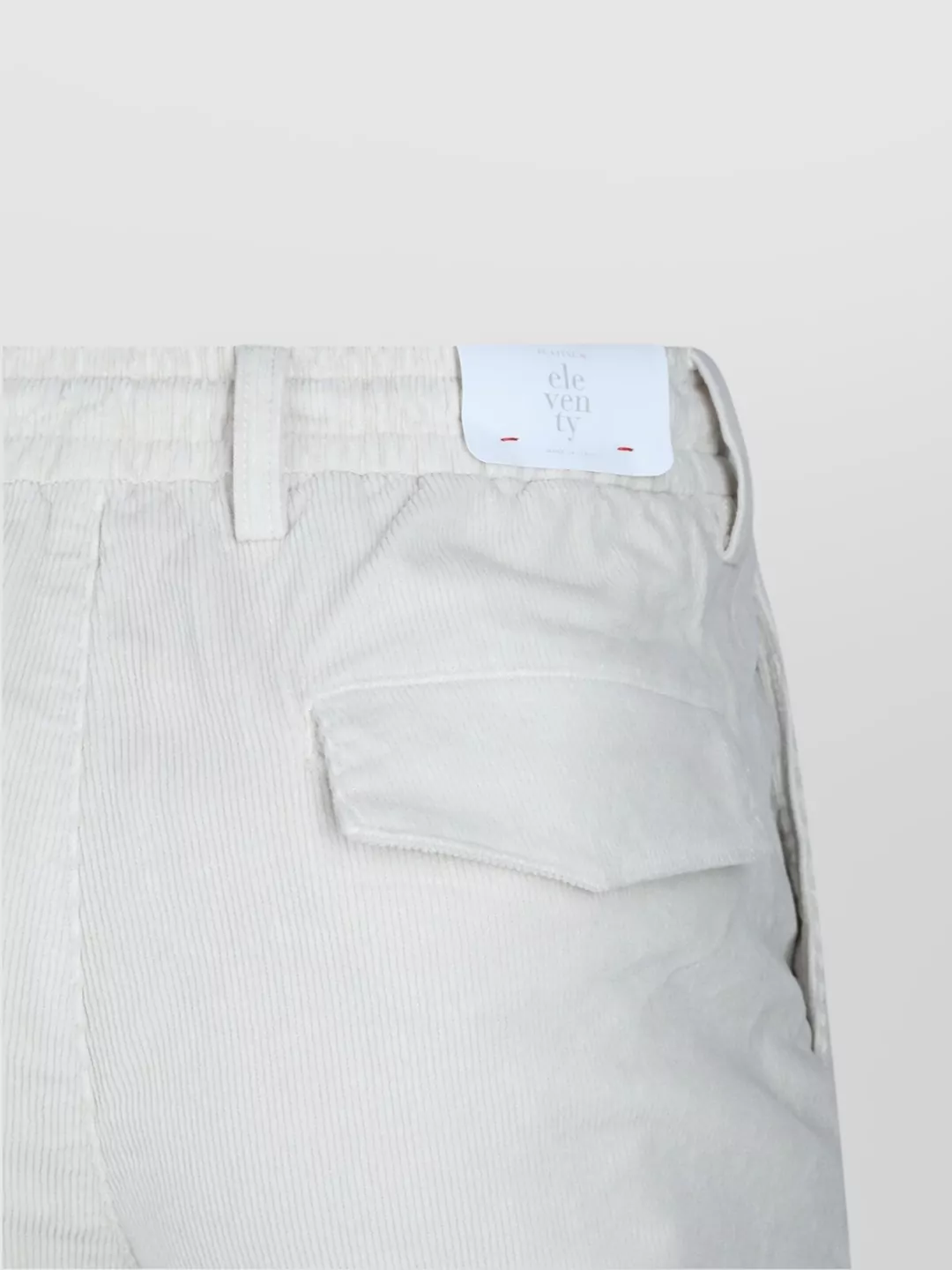 Eleventy Trousers Featuring Elastic Waistband And Pockets In White