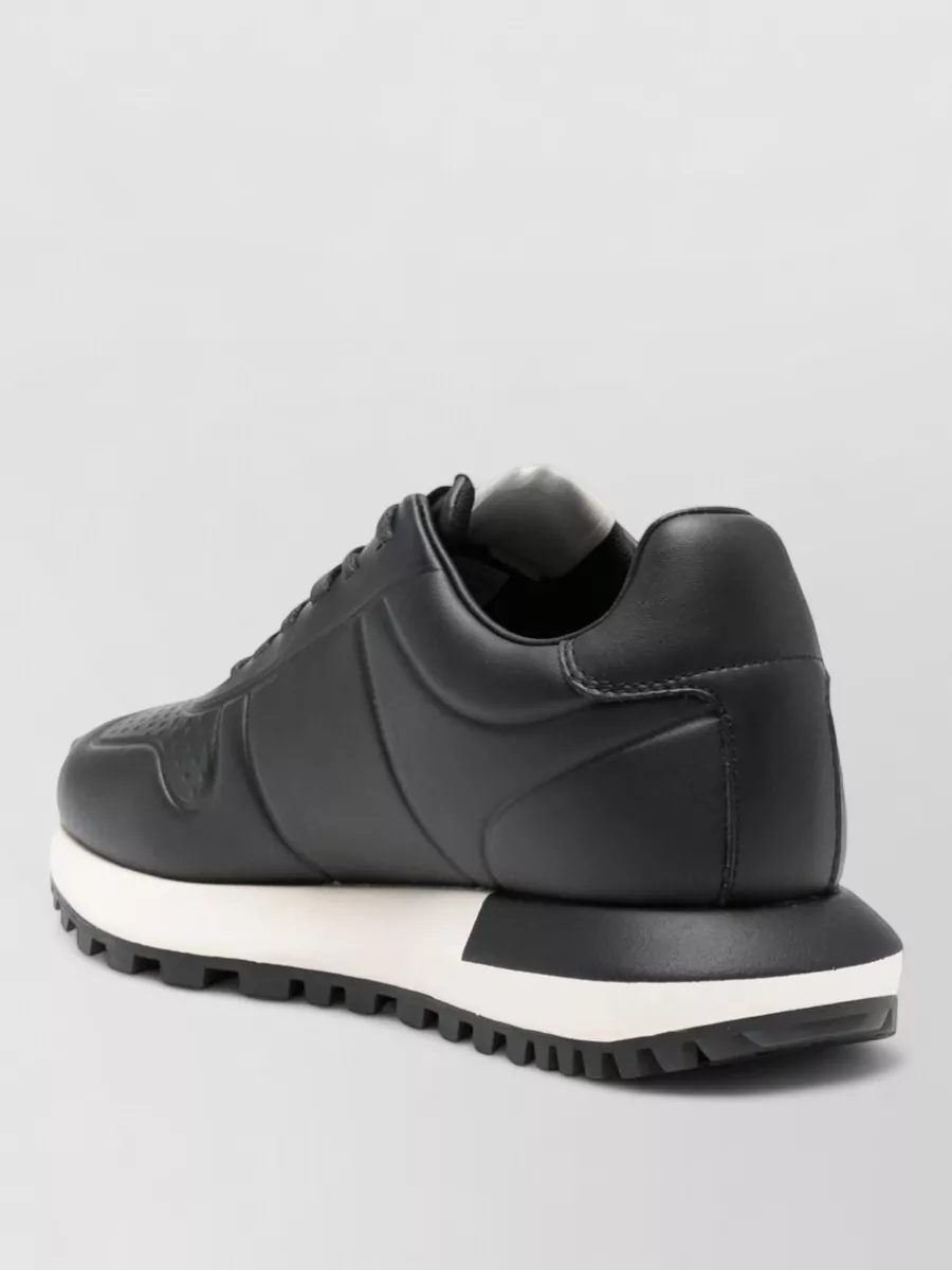 Emporio Armani Leather Low-Top Sneakers
