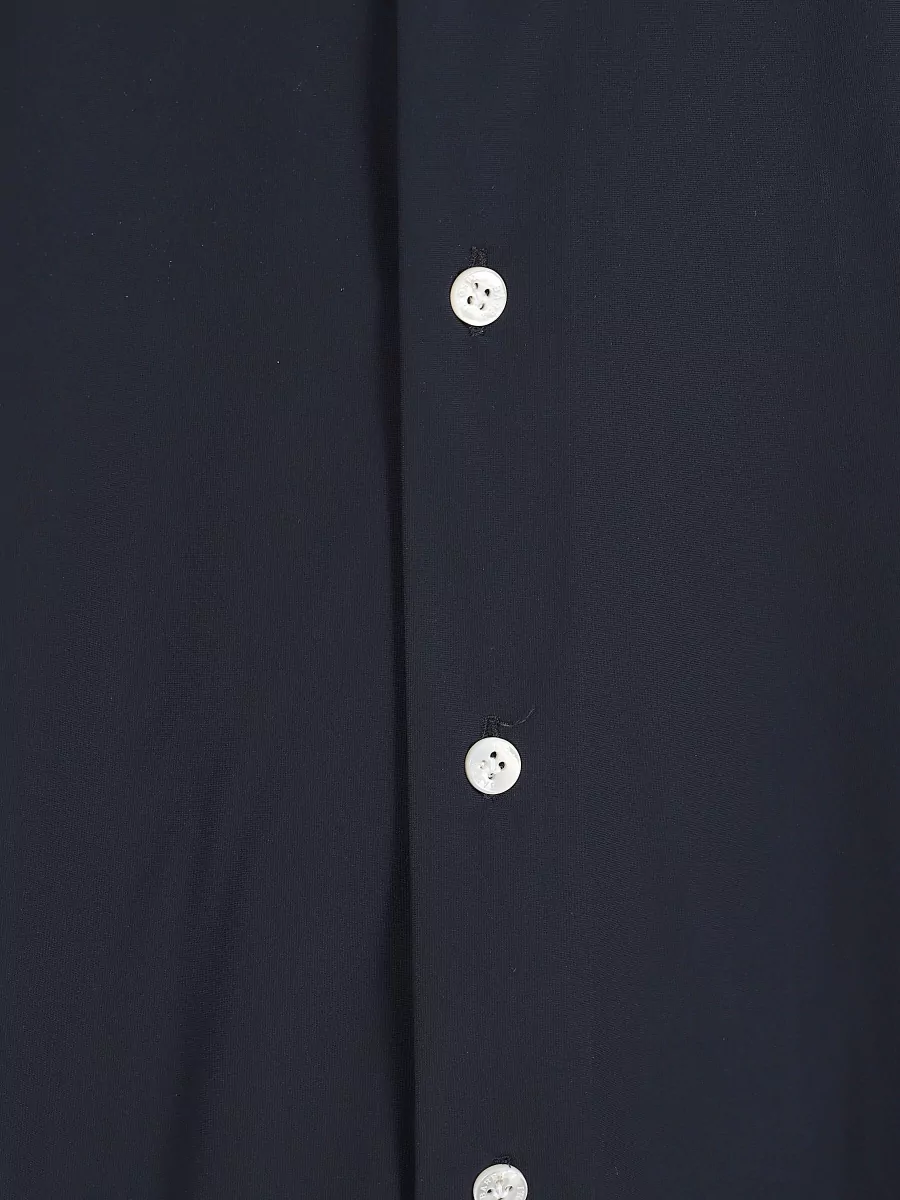 Barba Napoli Cotton Spread Collar Shirt