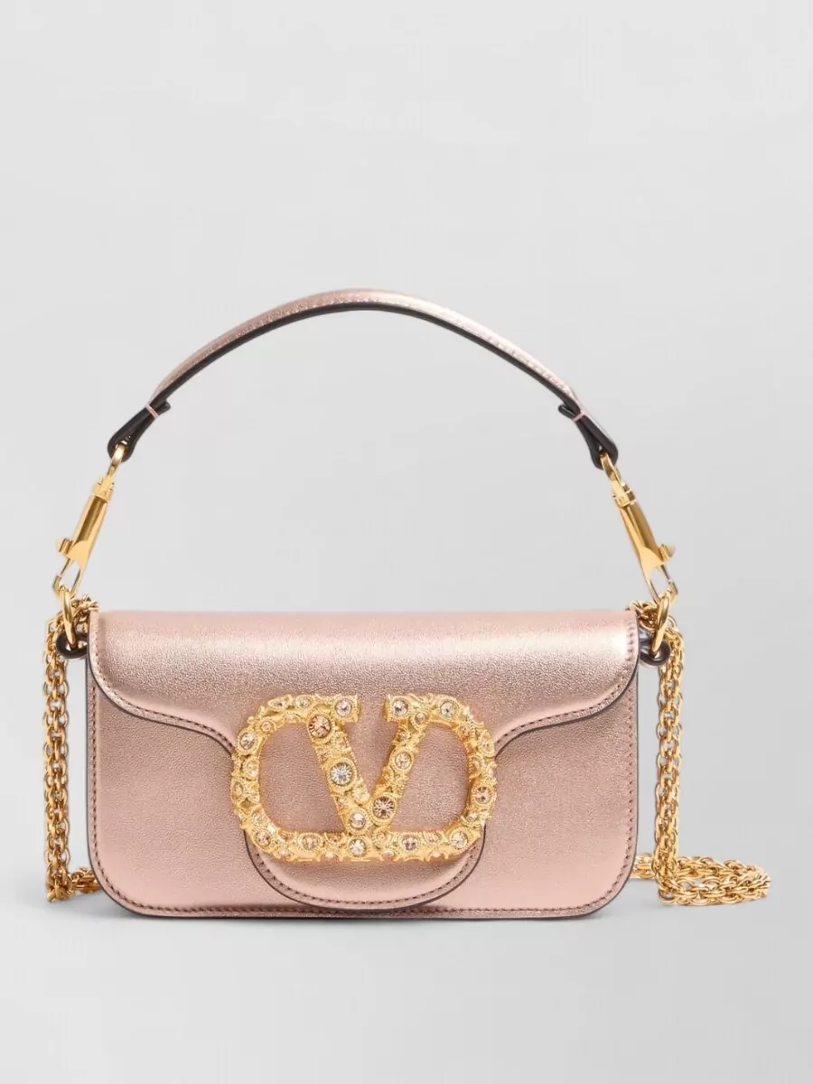 Valentino Garavani Small Leather Shoulder Bag With Chain Strap