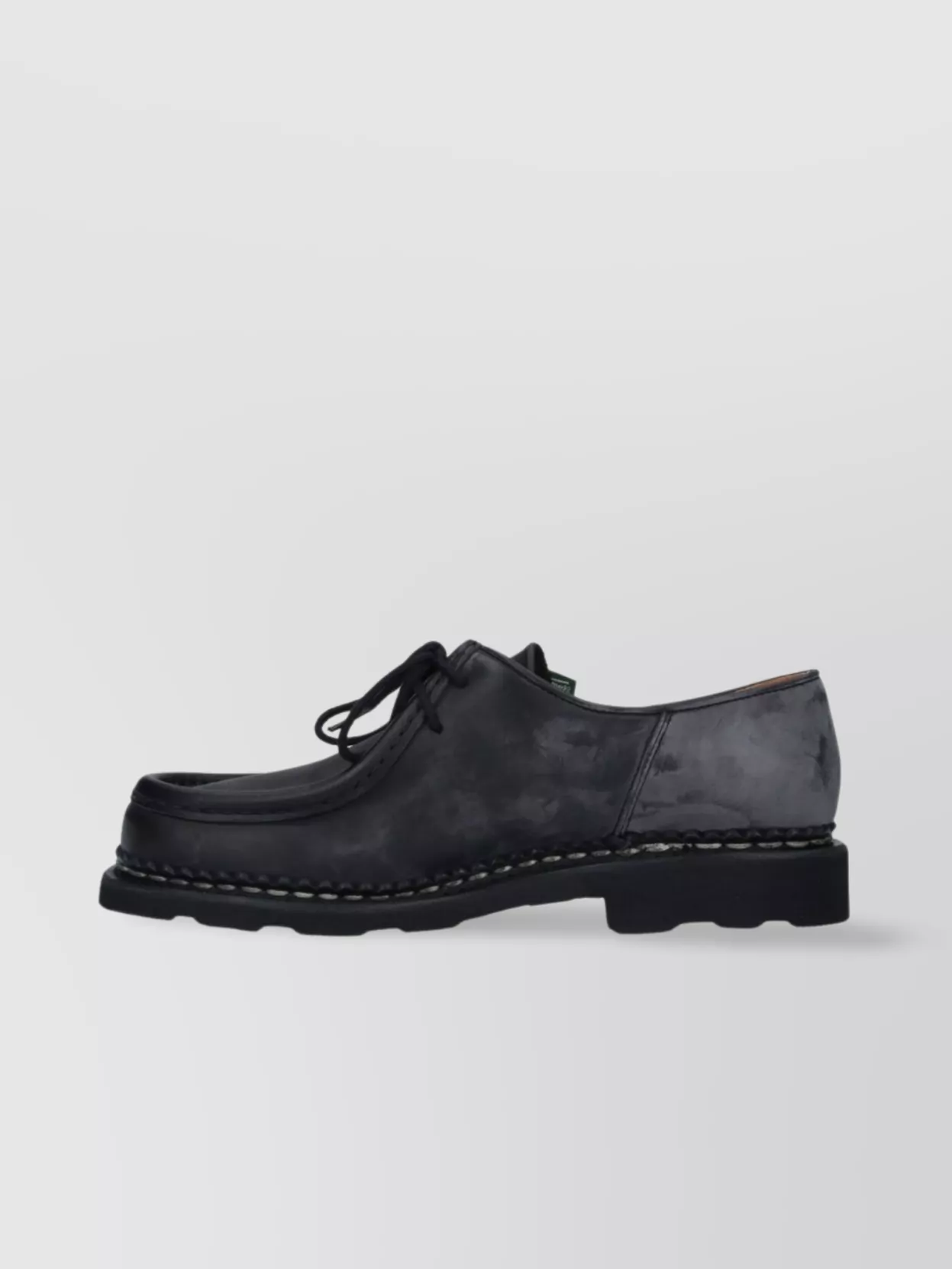 Paraboot Round Toe Lace-Up Shoes With Rubber Sole