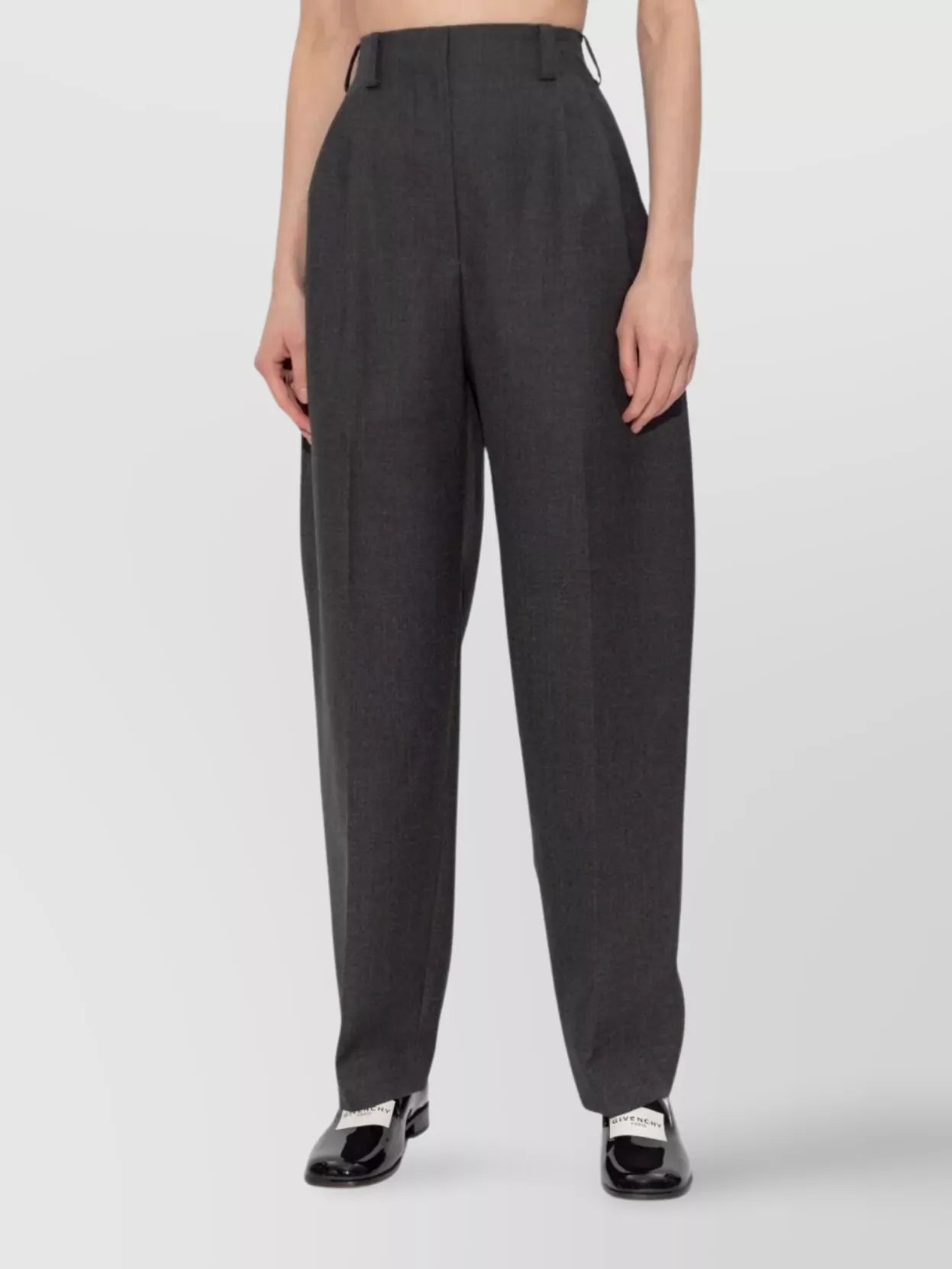 Givenchy Wool Trousers With Elasticated Waistband And Pleated Design