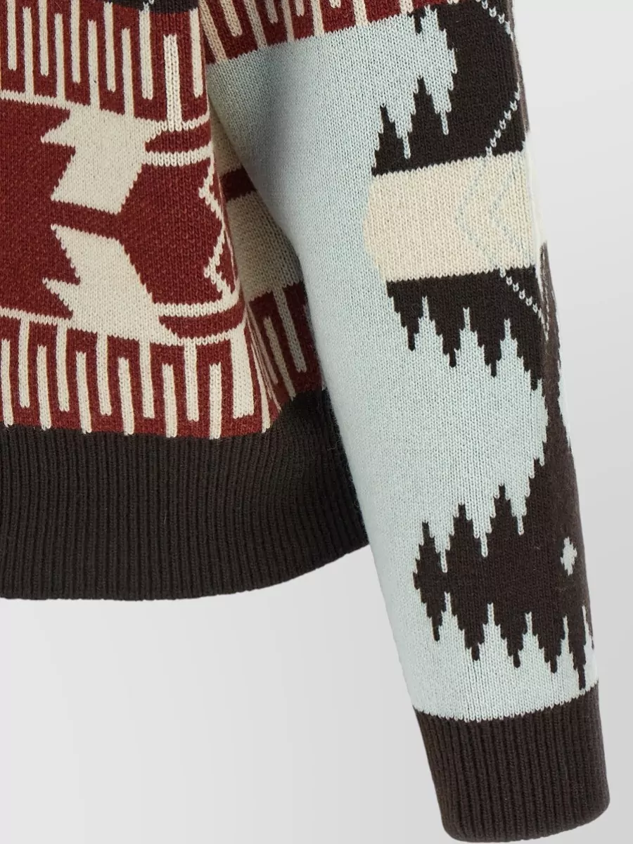 Alanui Icon Thistles Knitwear Geometric Fringe Ribbed