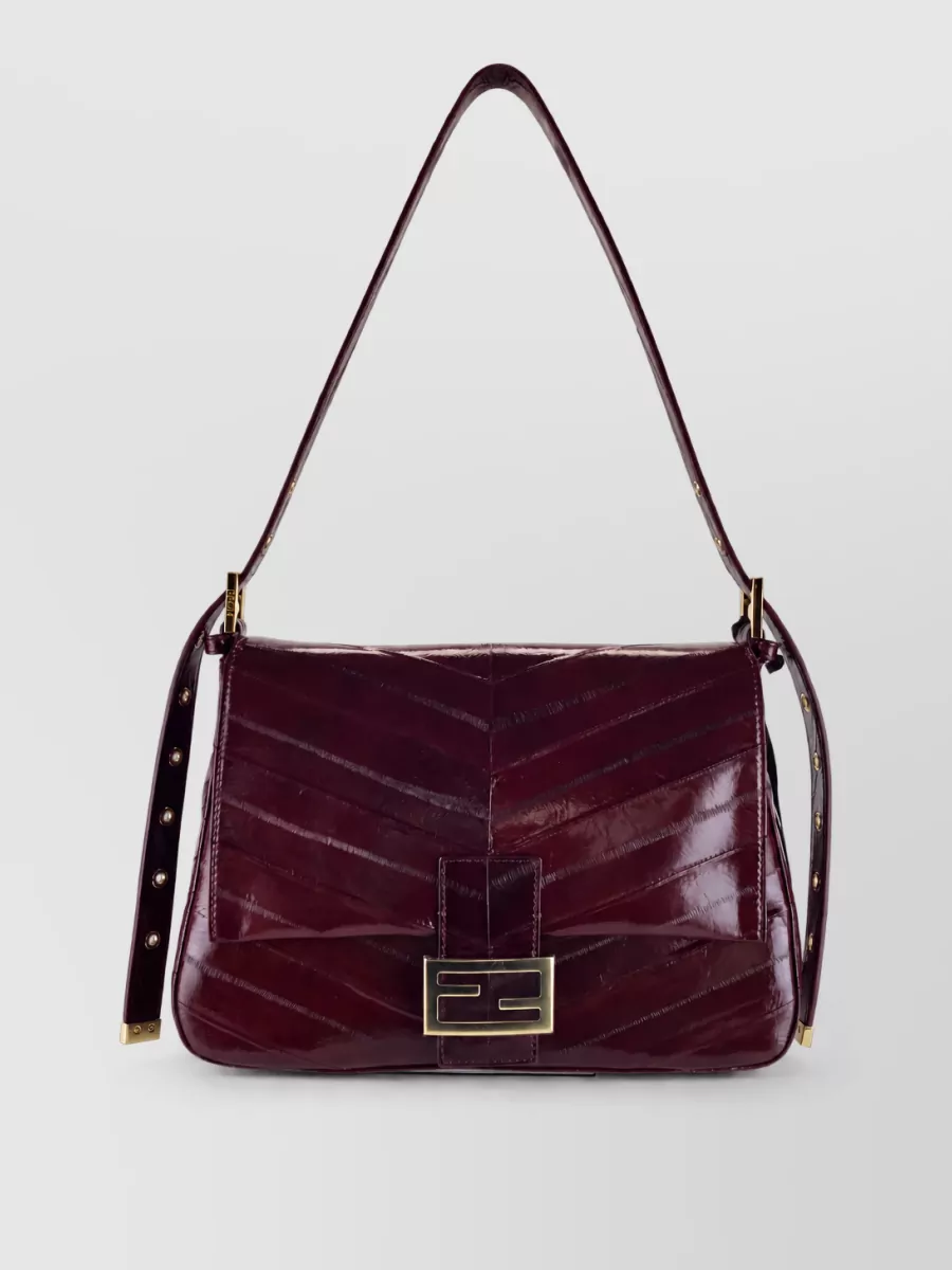 Fendi leather clutch bag
