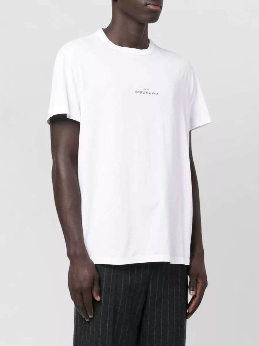 Maison Margiela Cotton Logo Crewneck Short Sleeve T-Shirt