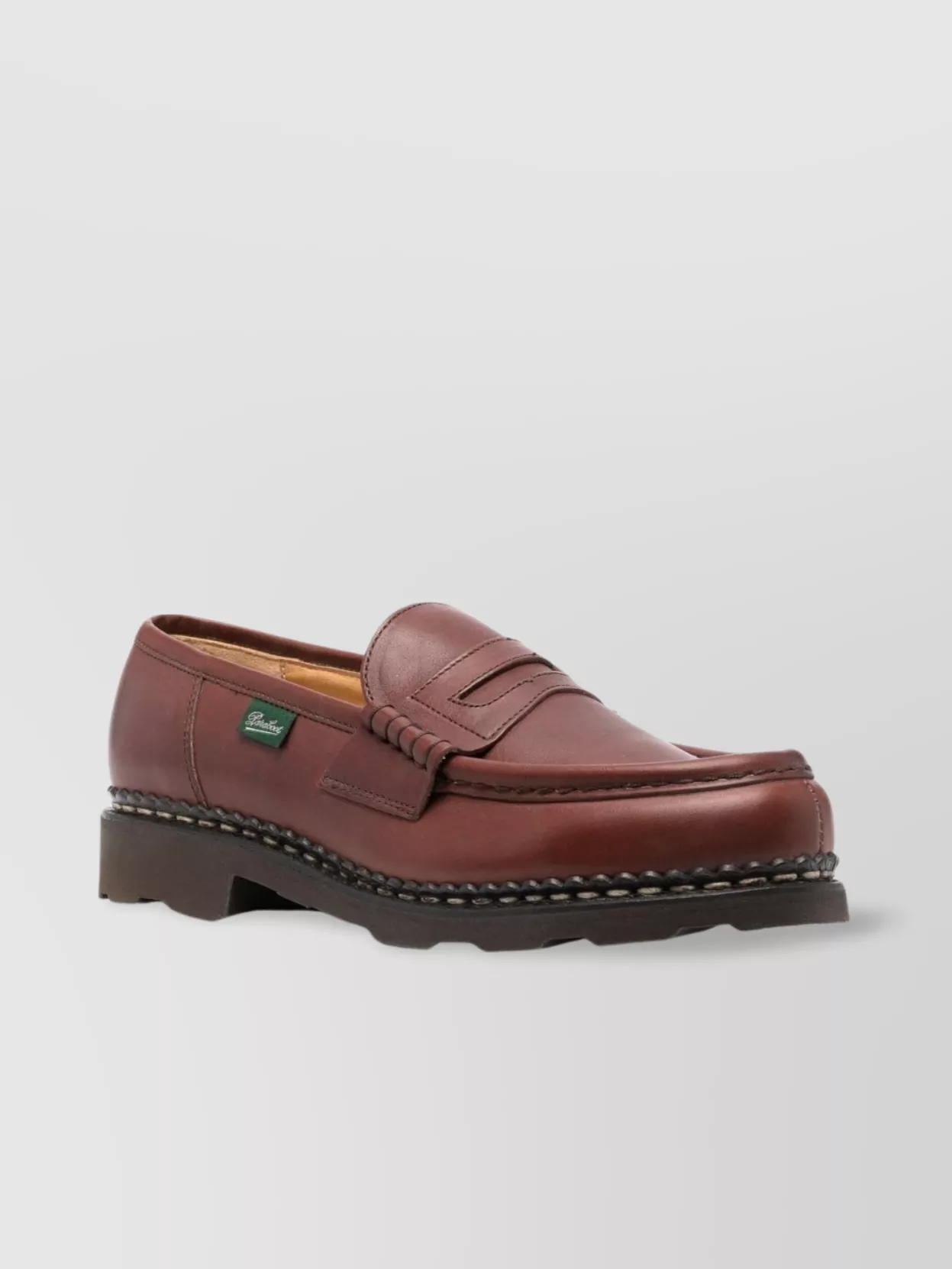 Paraboot Orsay Calf Leather Apron Toe Loafers