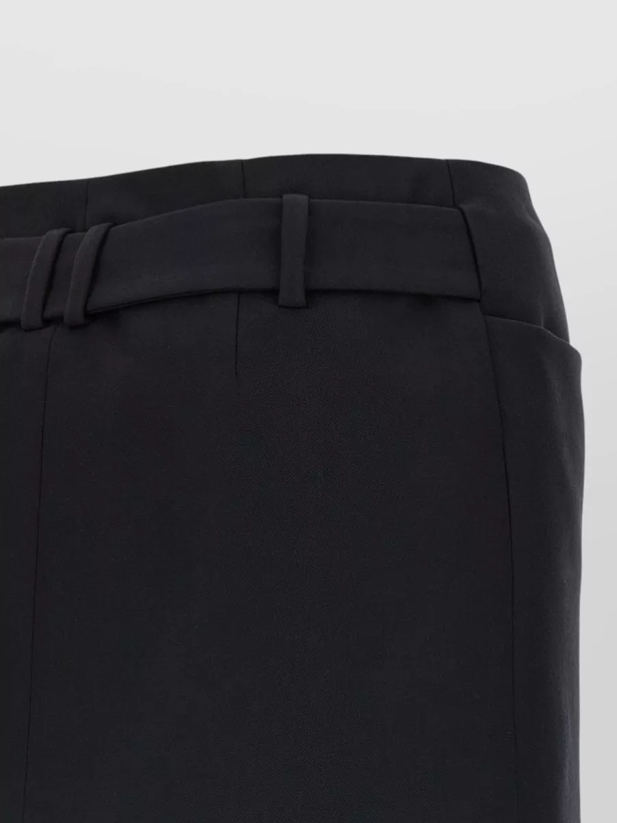 Balmain Anthem Wrap Mini Skirt Belted Waist