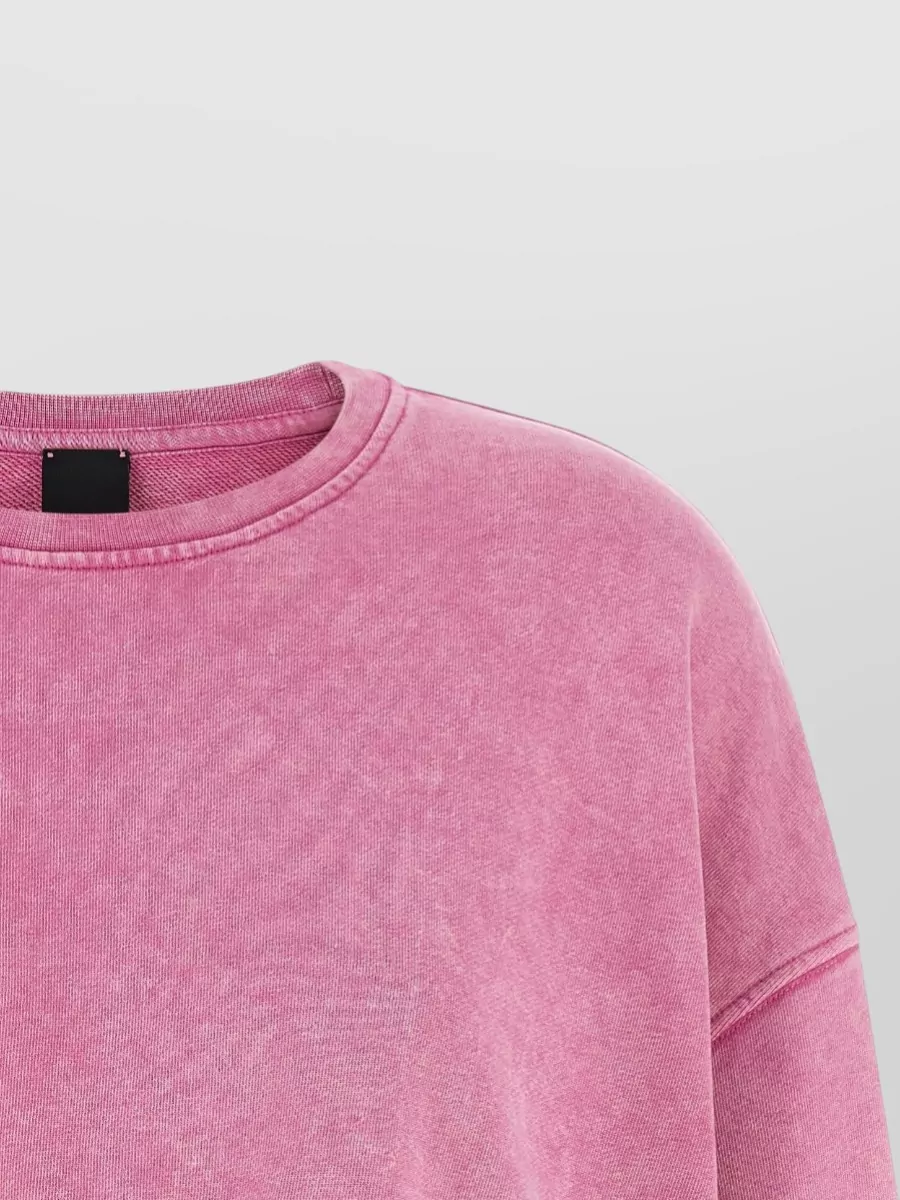 Pinko Lavacourt Cropped Crew Neck Sweatshirt Patch