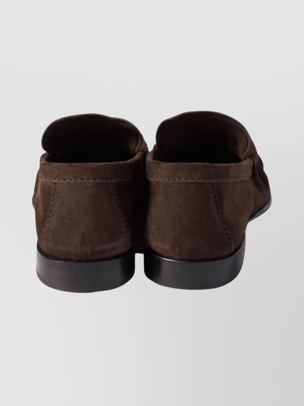 Miu Miu Suede Loafers With Flat Leather Sole In Brown