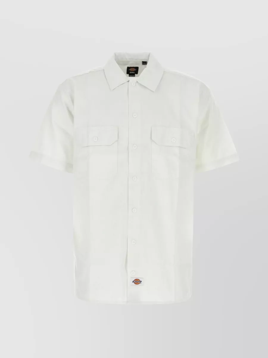 Shop Dickies Rear Yoke Polyester Blend Shirt In White
