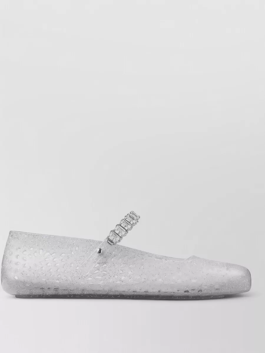 Jimmy Choo Crystal-Embellished Ballerina Shoes