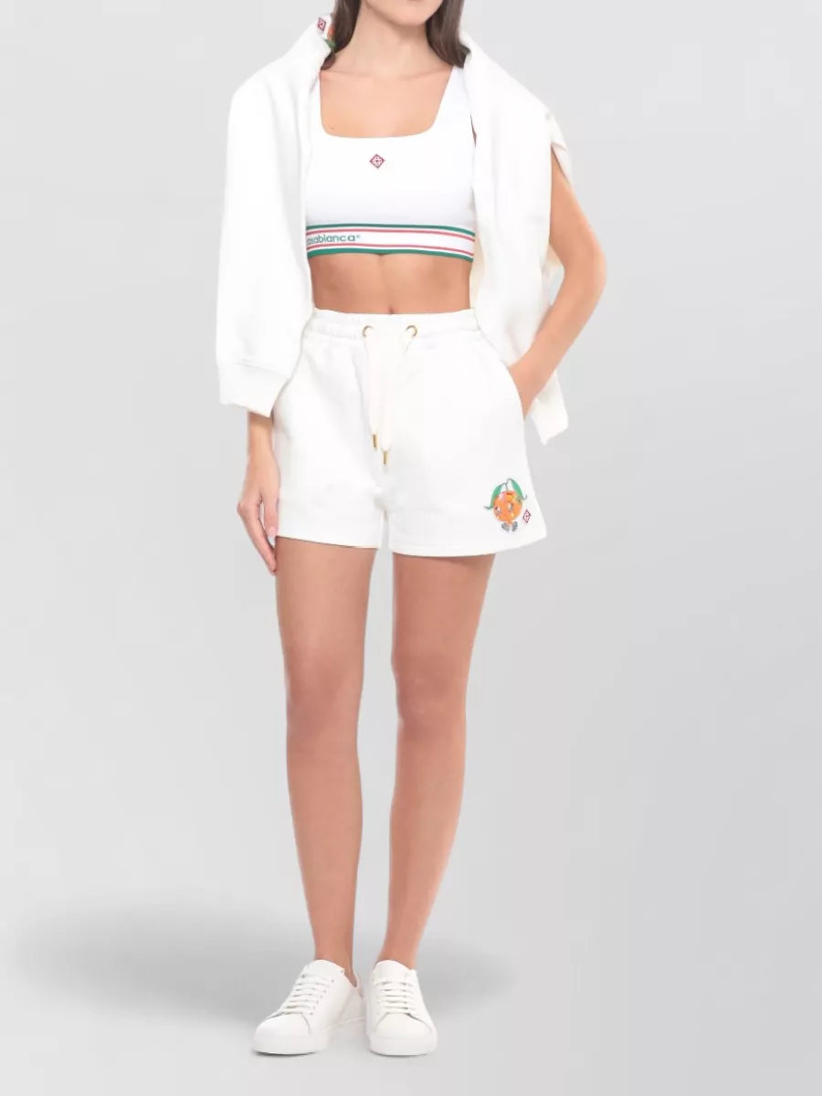 Casablanca Ribbed Sleeveless Top Square Neckline