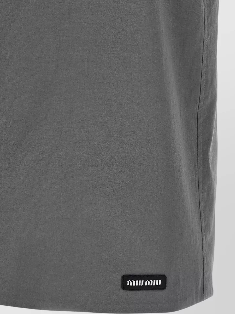 Miu Miu Cotton-Blend Midi Pencil Skirt