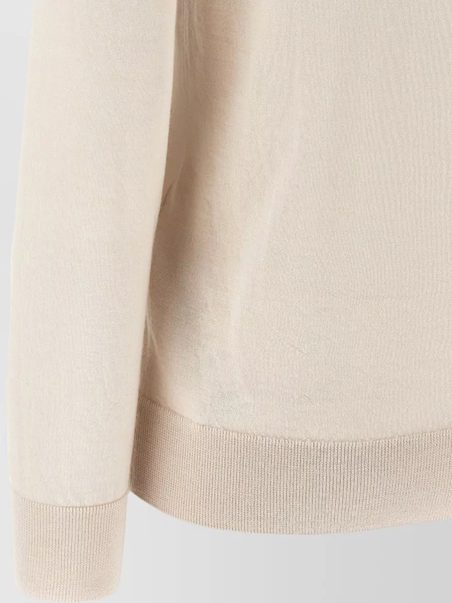 Brioni Cashmere Silk Long-Sleeve V-Neck Polo Shirt