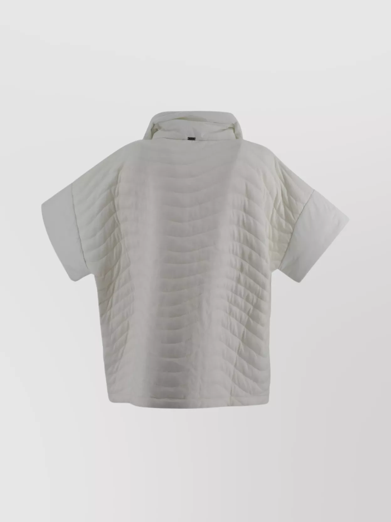 Herno Padded Drop Shoulder Poncho With Funnel Neck