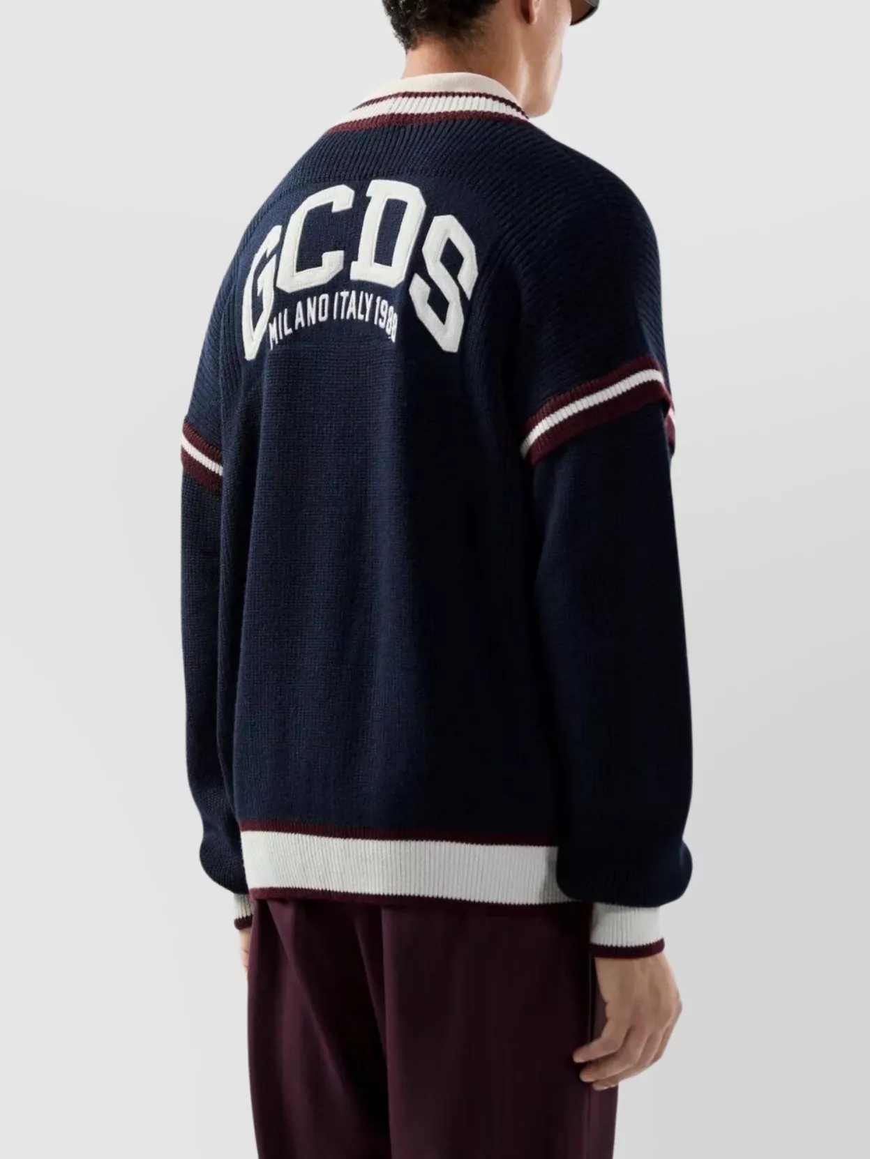 Gcds College Cardigan Striped Detail
