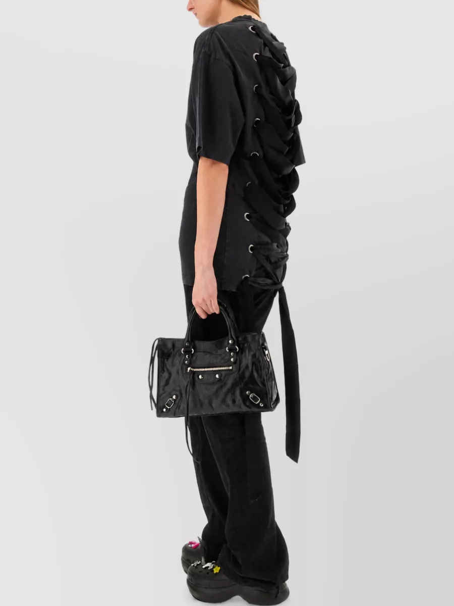 Balenciaga Cotton Lace-Up T-Shirt