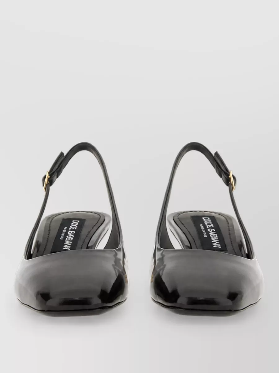 Dolce&Gabbana patent leather slingback mules