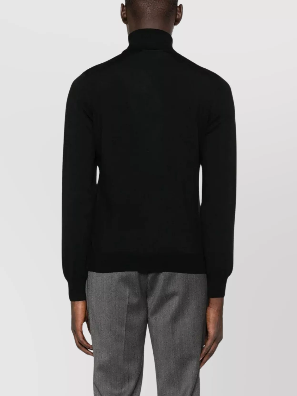 Tagliatore Turtleneck Sweater With Ribbed Cuffs And Hem