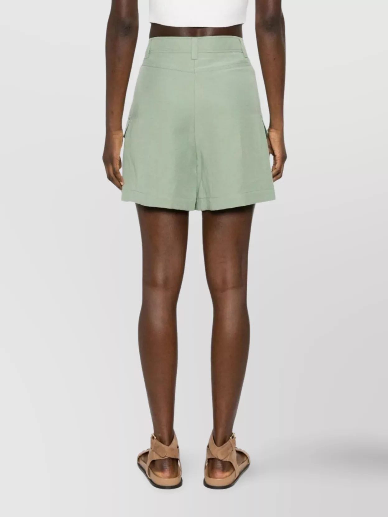 Woolrich Breathable Linen Viscose Shorts For Warm Weather