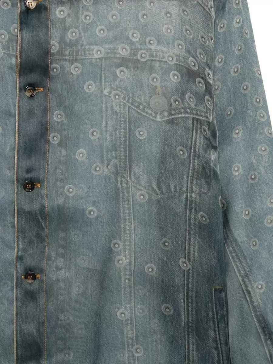 Haikure Silk Printed Long-Sleeve Shirt
