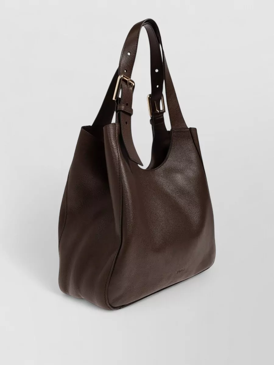 Furla Medium Grained Leather Shoulder Bag