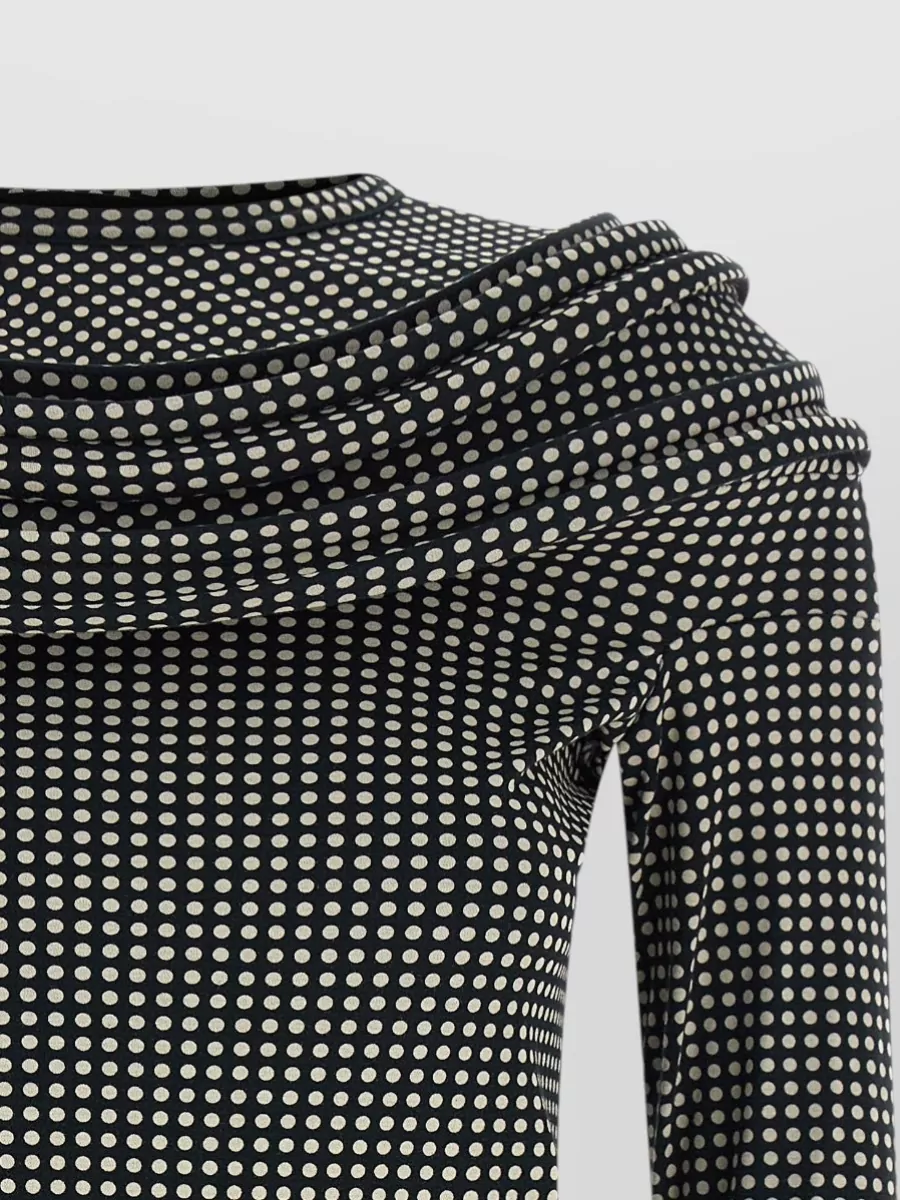 Junya Watanabe Polka-Dot Long-Sleeve Mini Dress