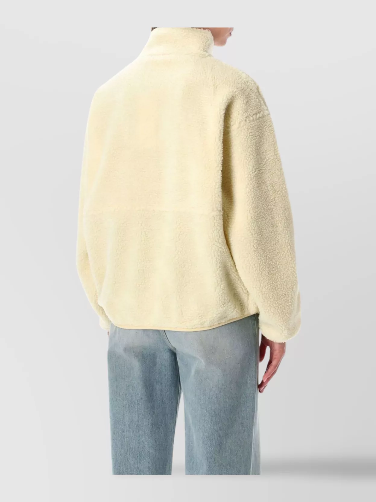 American Vintage Cozy Teddy Pile Jacket With High Collar