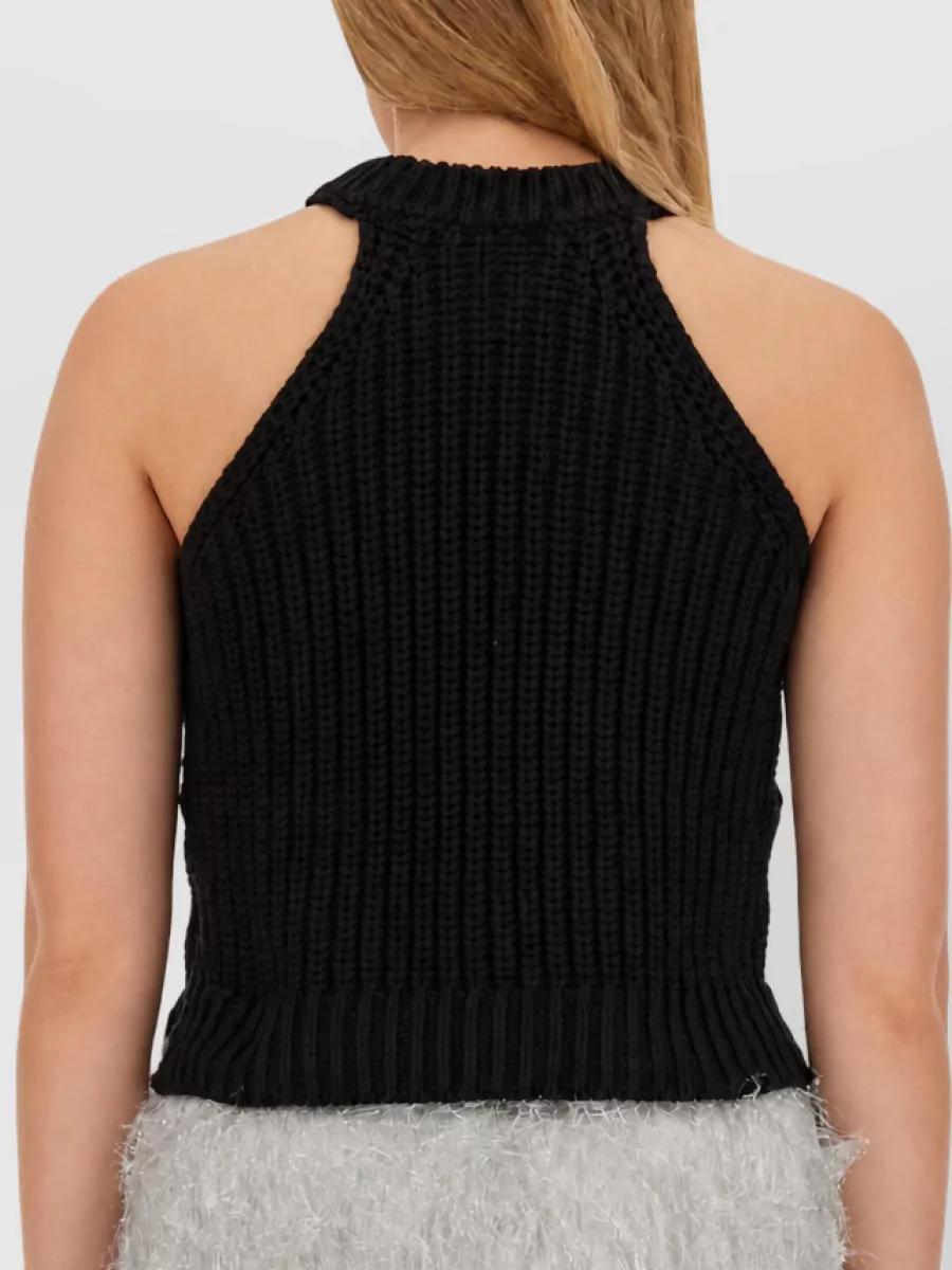 Alysi Fringed Knitted Top