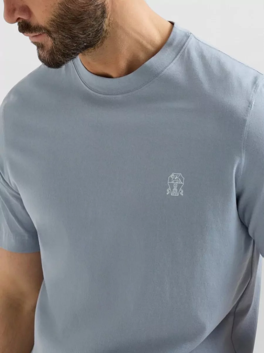Brunello Cucinelli Crewneck Short Sleeve Printed T-Shirt