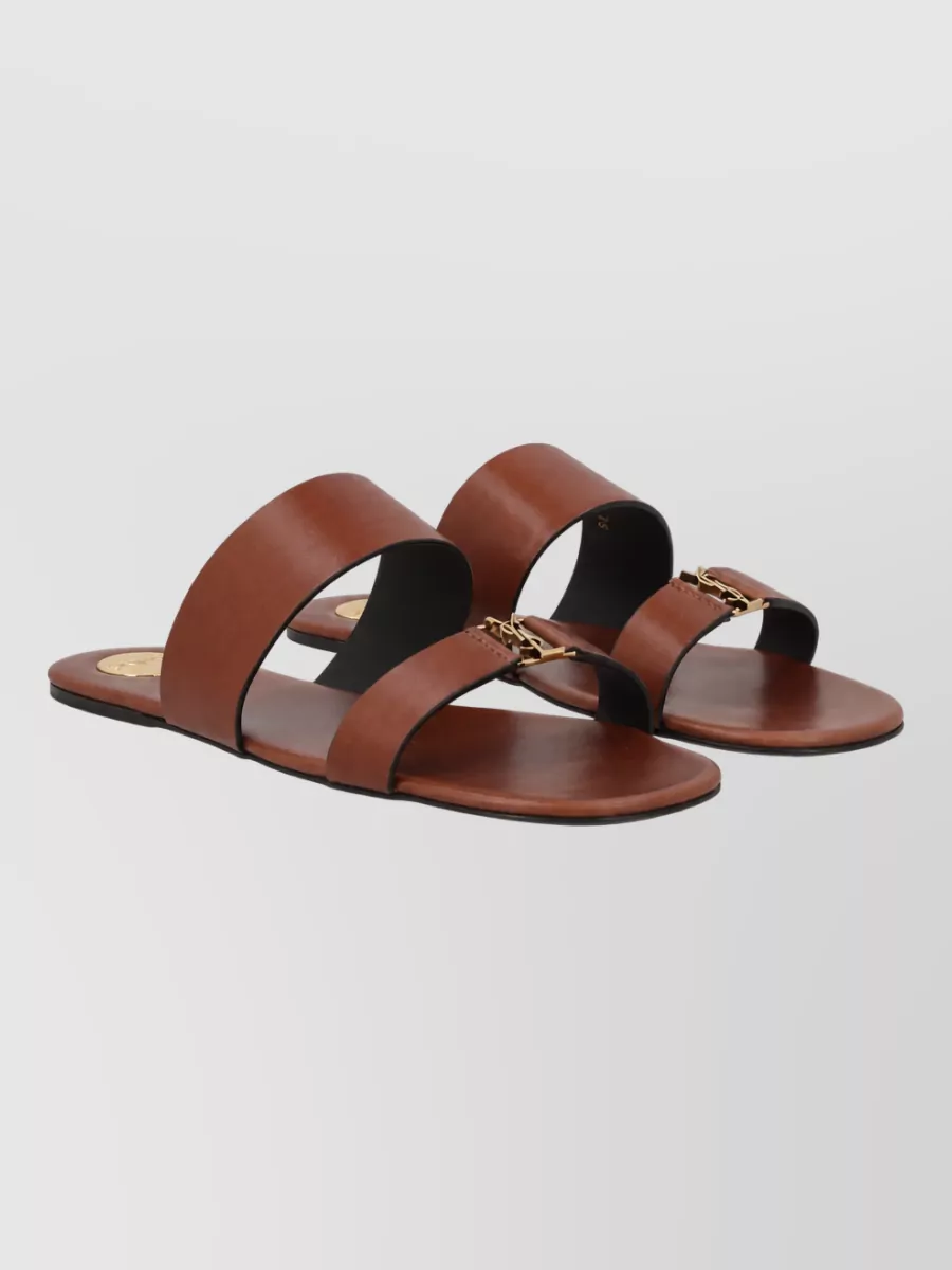 Saint Laurent Leather Slides
