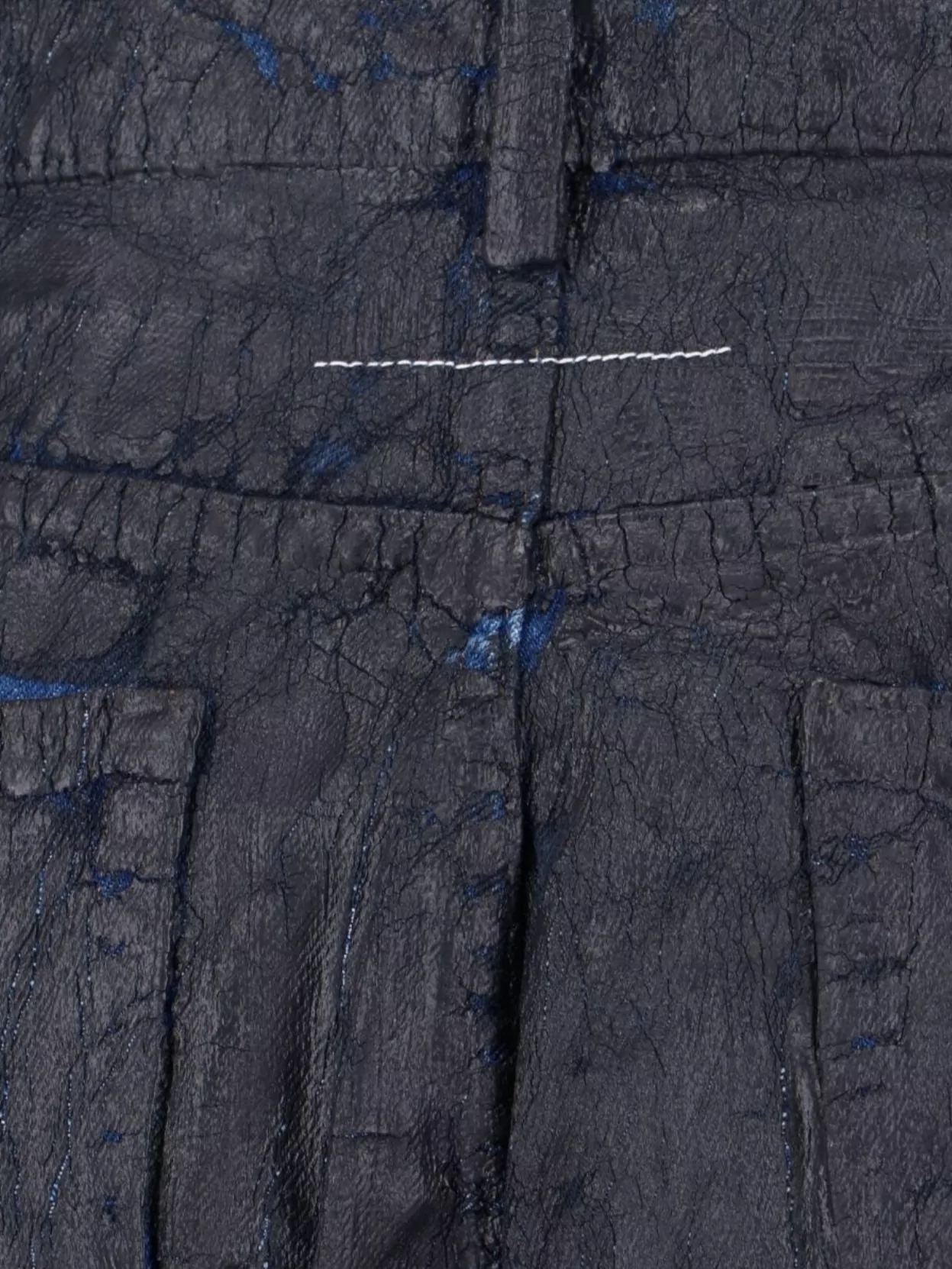 Mm6 Maison Margiela Textured Trousers With Pockets And Loops