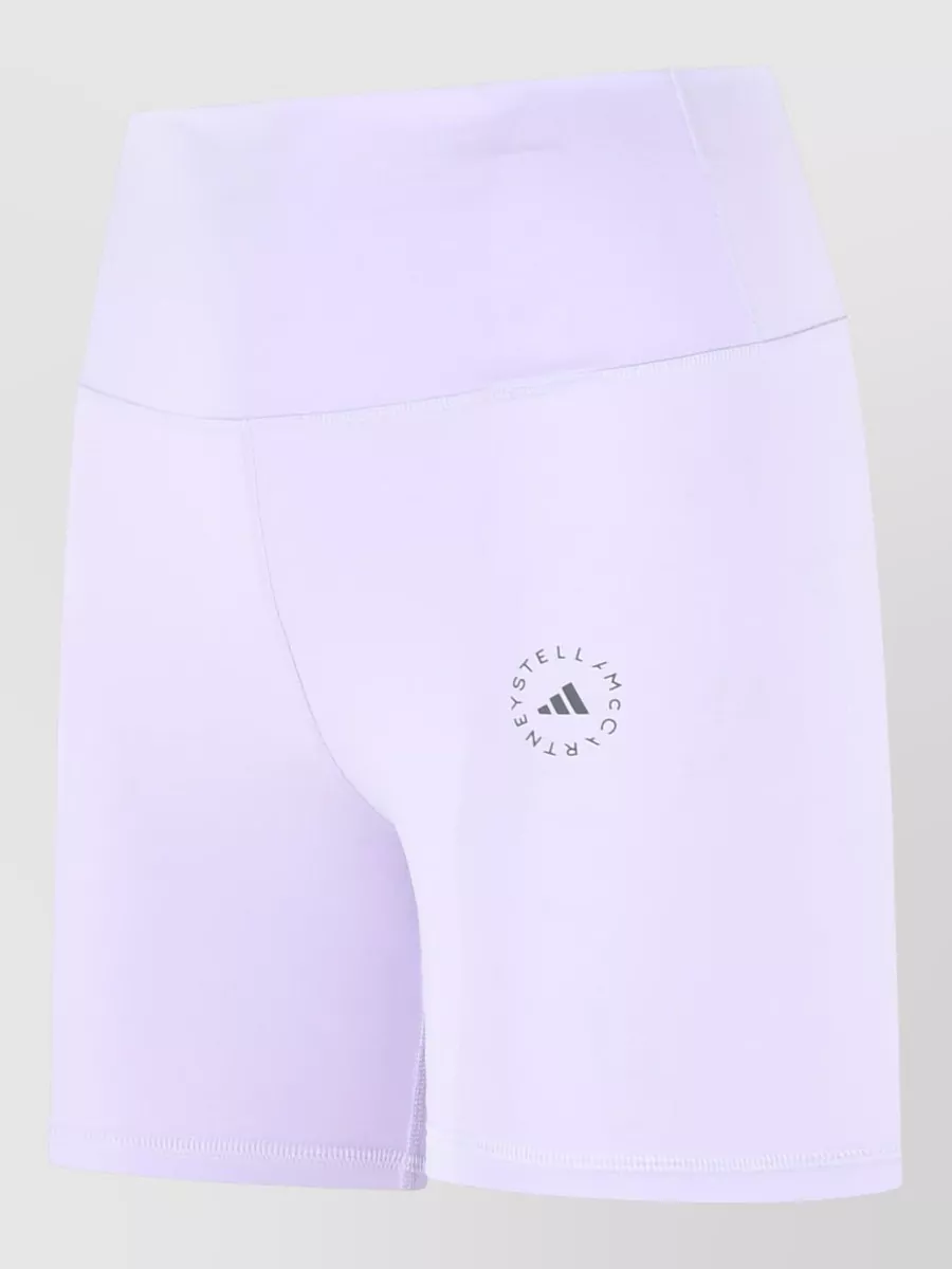 Adidas By Stella Mccartney Tst High Waist Stretch Shorts Seam Detailing