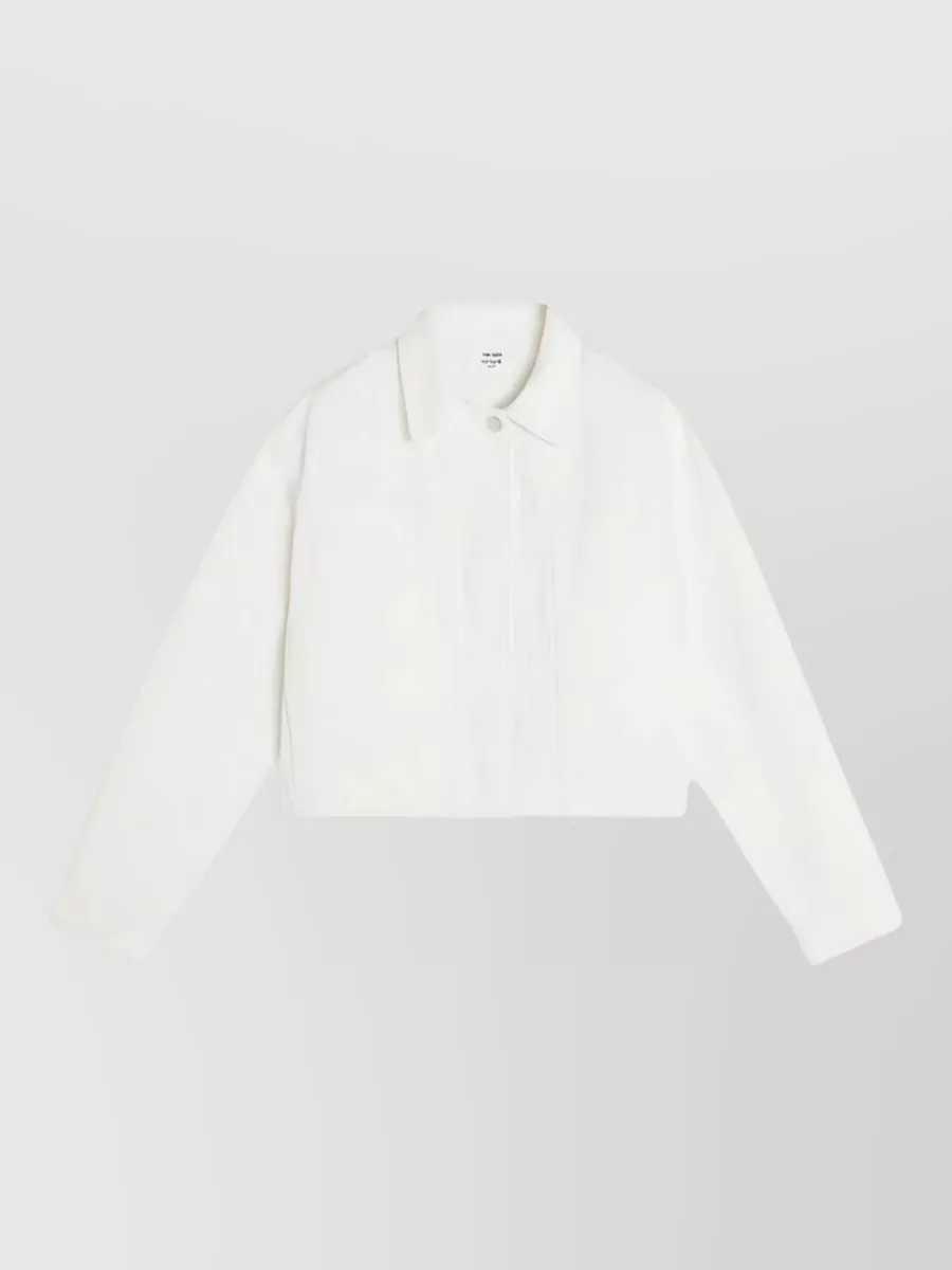 Maison Kitsuné denim boxy single-breasted jacket