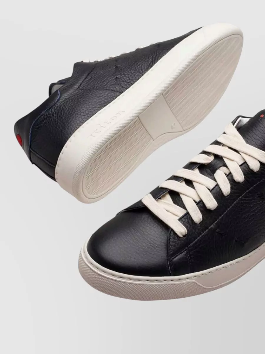 Kiton Leather Low-Top Sneakers