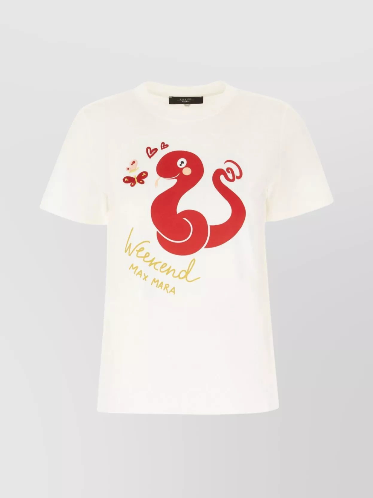 Weekend Max Mara Cotton Crew Neck T-shirt With Graphic Print