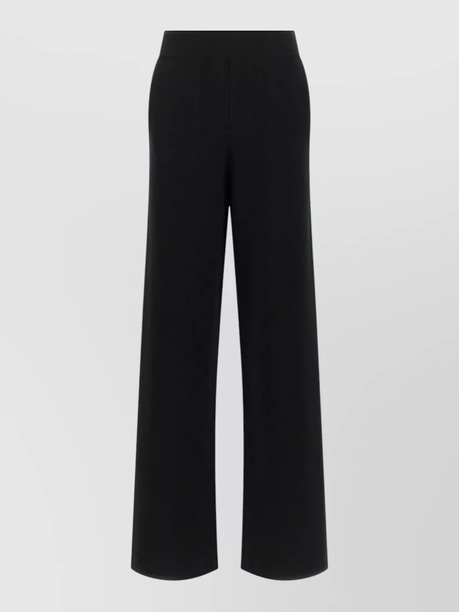 Max Mara high-rise wool wide-leg knit pants