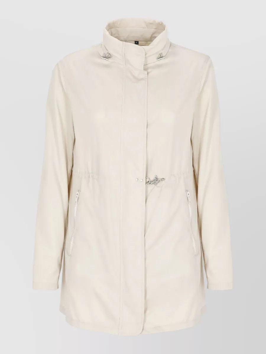 Fay waterproof high-neck fitted jacket