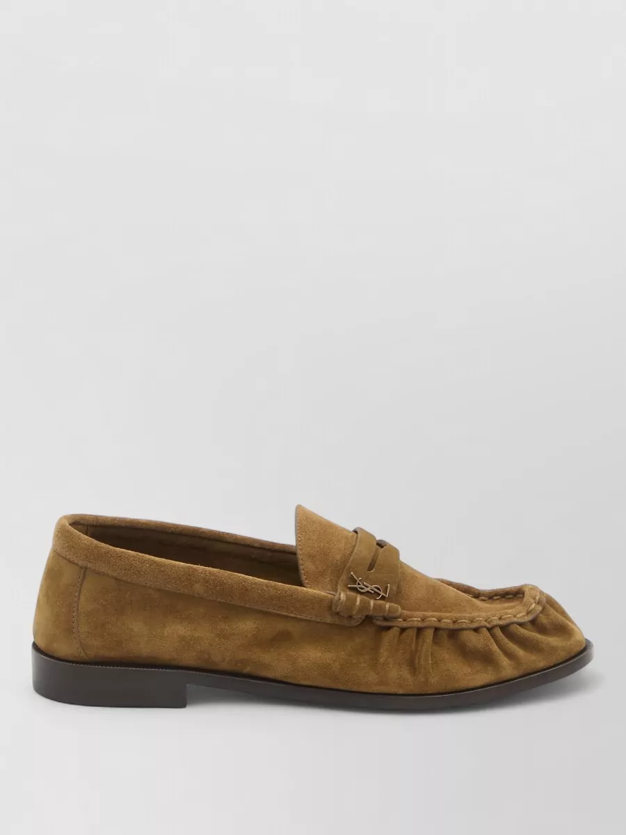 Saint Laurent Suede Loafer Moccasins Leather Sole