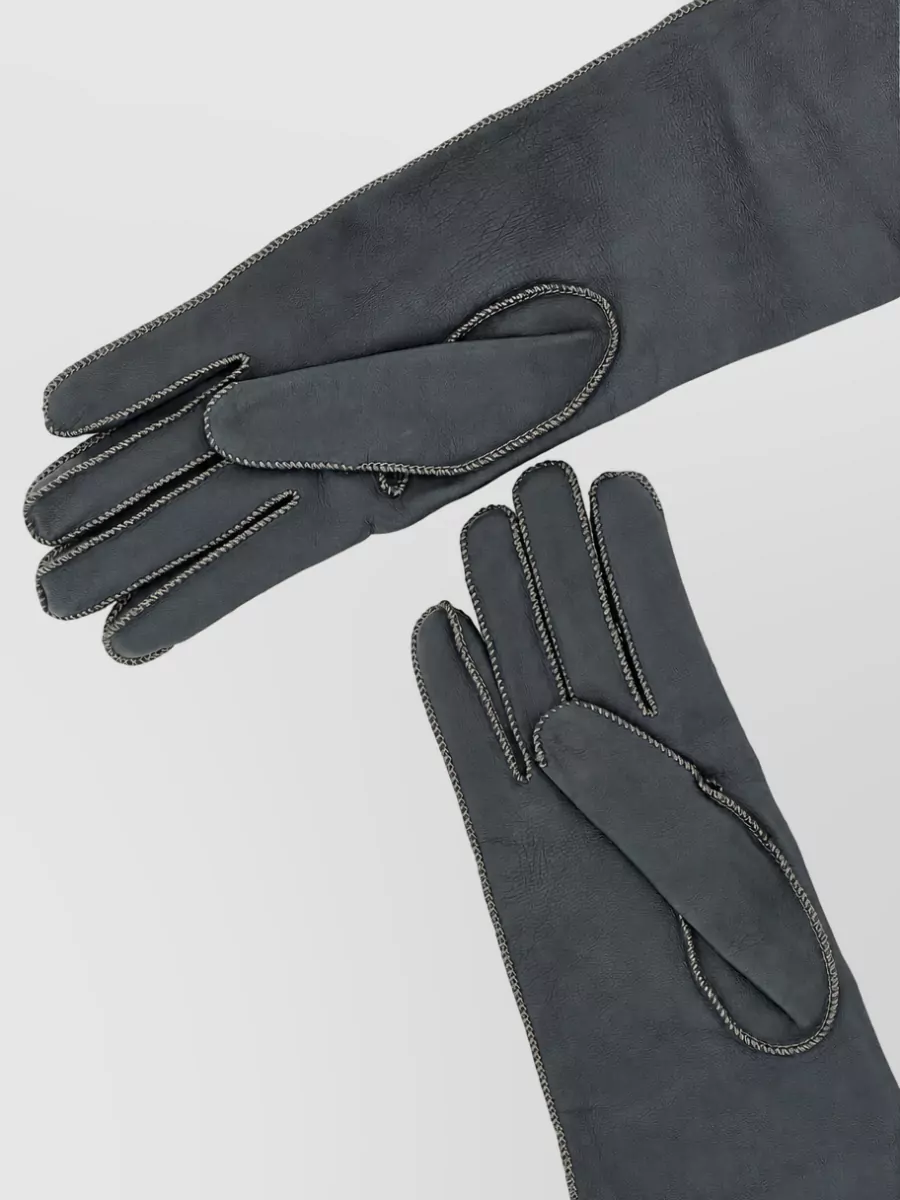 Agnona Long Leather Gloves