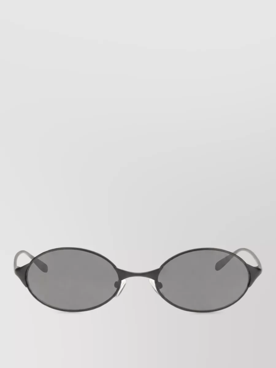 Alexander McQueen metal oval sunglasses