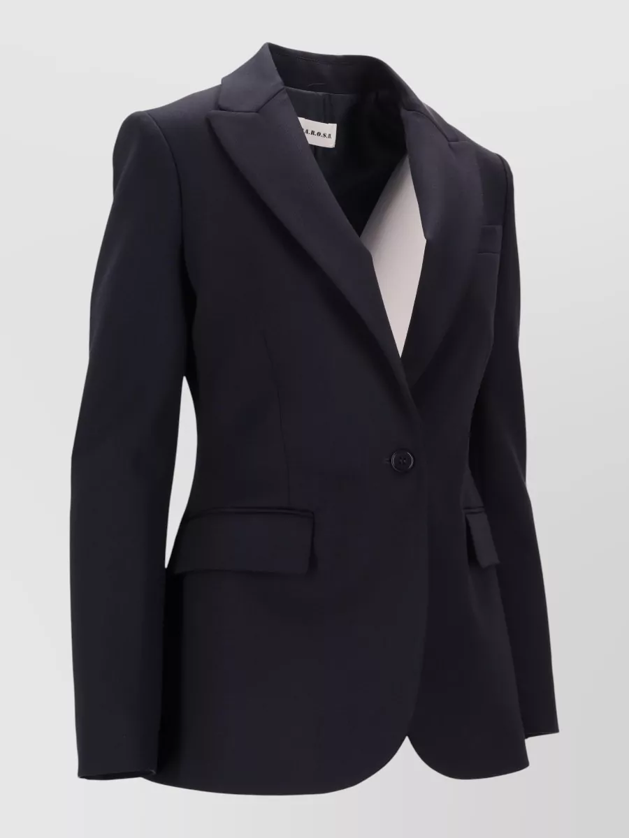 Parosh Tailored Jacket Notch Lapels Flap Pockets
