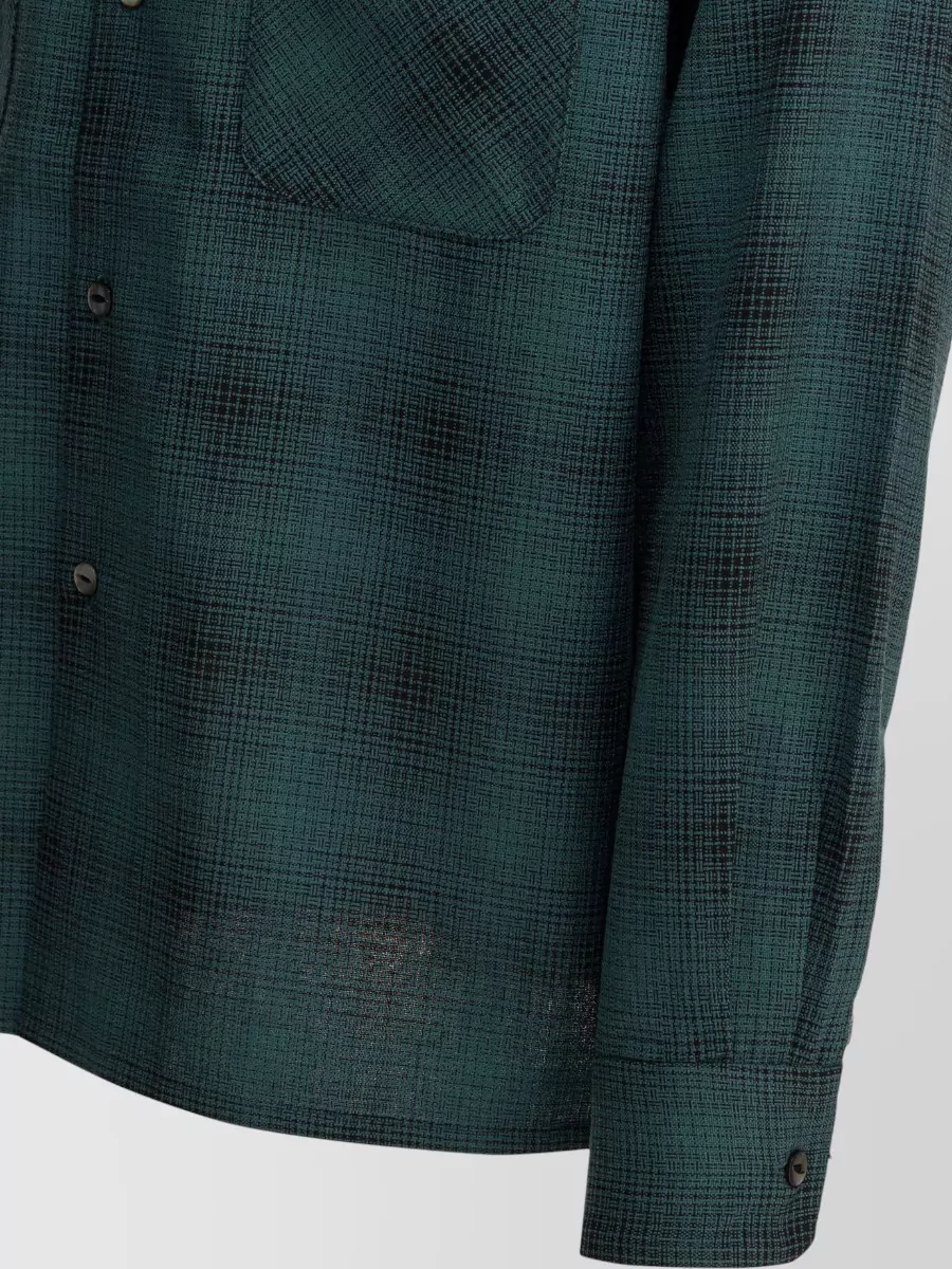 Needles Wool Check Shirt Featuring Chest Pockets