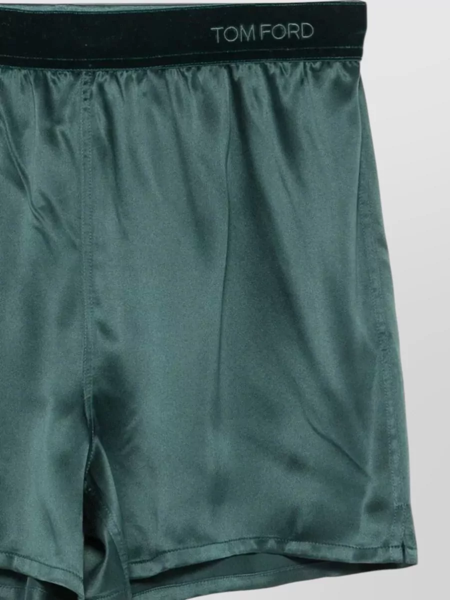 Tom Ford Silk Satin Printed Pajama Shorts