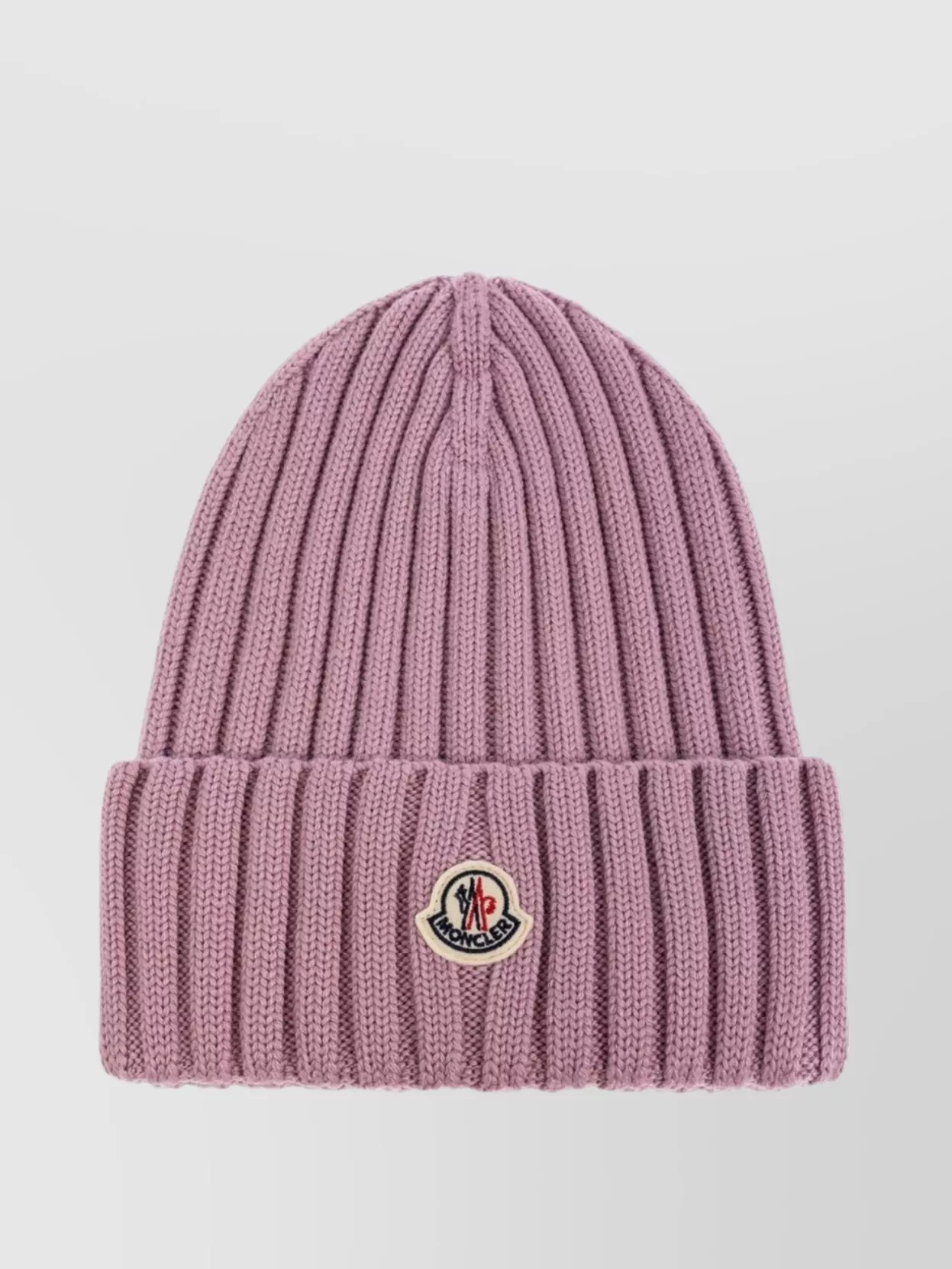Moncler Wool Logo Beanie Folded Cuff